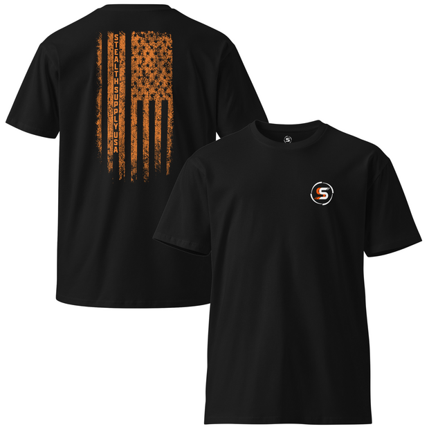 Stealth American Flag Tee (Orange)