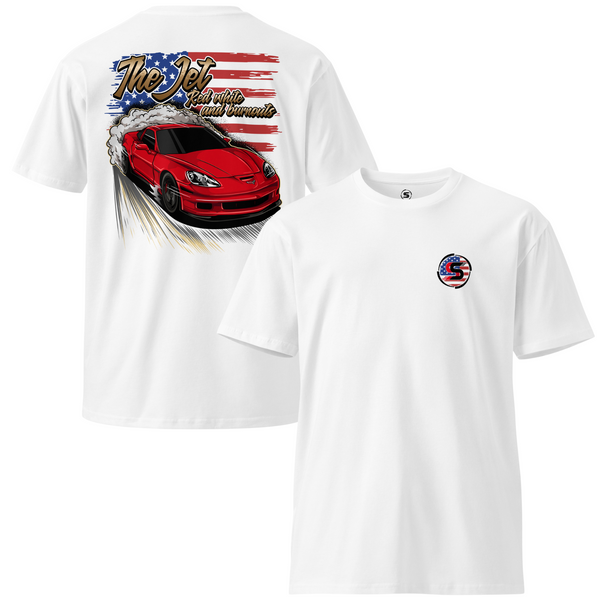Red, White, and Burnouts Tee (White)